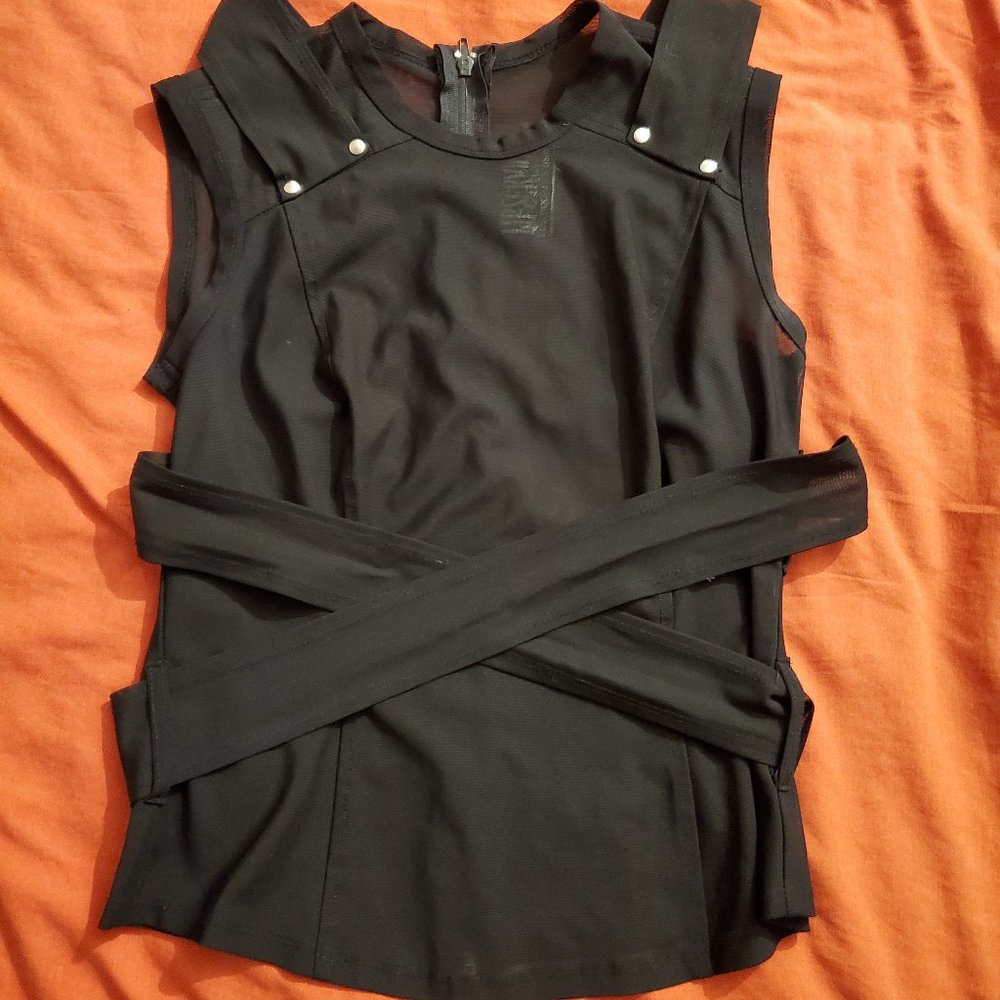 Lip Service Mesh Strappy Sleeveless Top